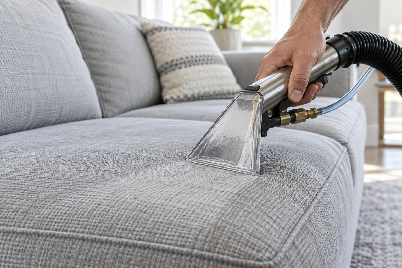Careful cleaning of upholstered furniture